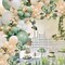 Sage Green Balloon Garland Arch Kit - 124Pcs Oh Baby Shower Eucalyptus Garland, Retro Olive Green,Peach White and Gold Latex Balloons Arch Kit for Baby Shower,Jungle Birthday,Bridal Shower Decorations